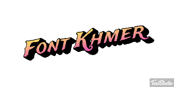 Font Khmer Text effect