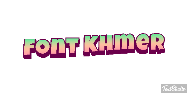 Font Khmer Text effect