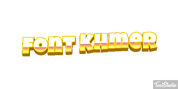 Font Khmer Text effect
