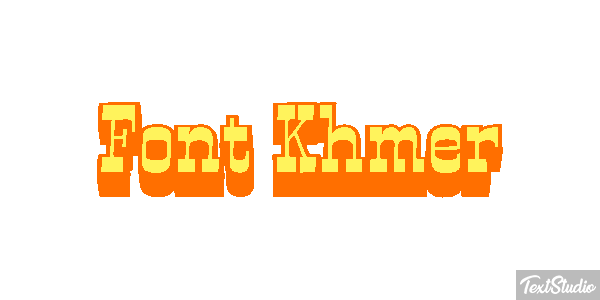 Font Khmer Text effect