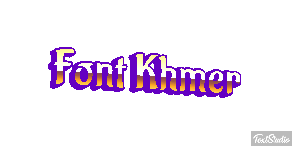 Font Khmer Text effect