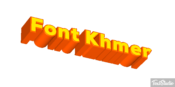 Font Khmer Text effect