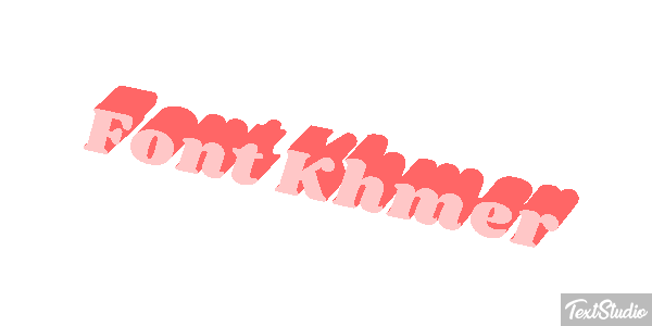 Font Khmer Text effect