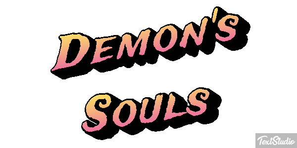Demon's Souls Efecto de texto