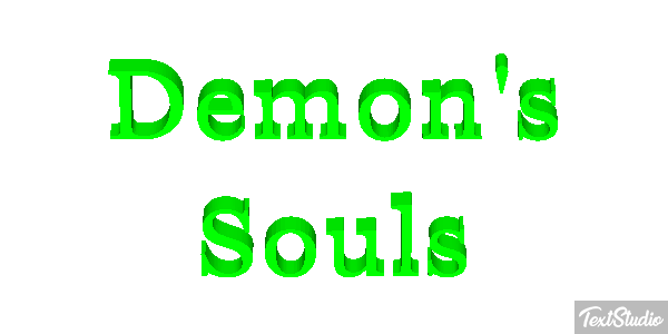 Demon's Souls Efecto de texto