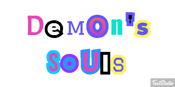 Demon's Souls Efecto de texto