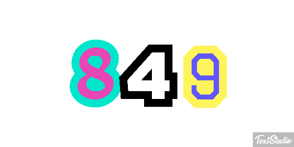 849 Efecto de texto