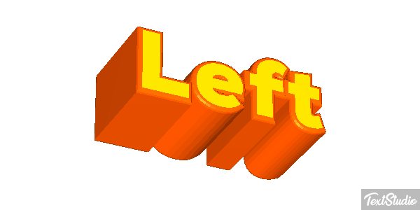 Left Efeito do texto