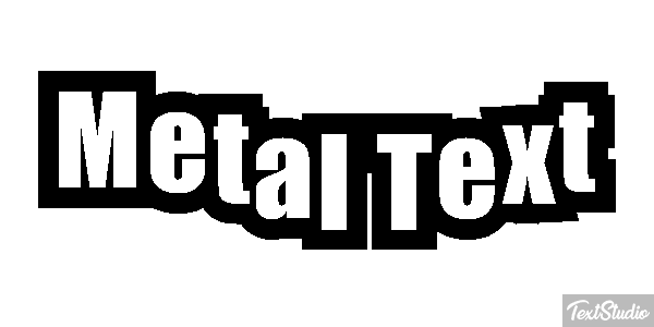 Metal Text Efeito do texto