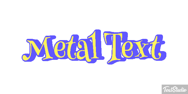 Metal Text Efeito do texto