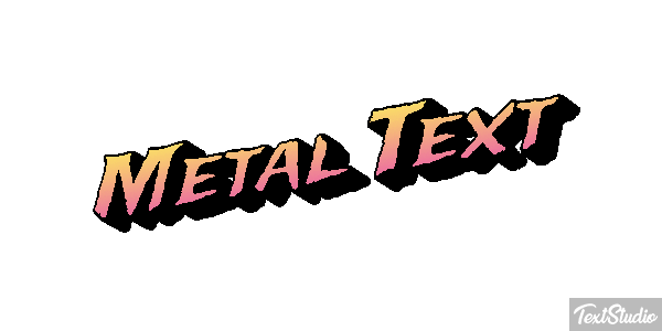 Metal Text Efeito do texto