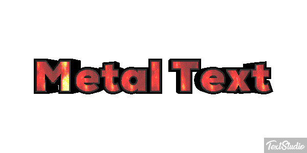 Metal Text Efeito do texto