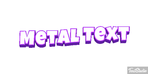 Metal Text Efeito do texto