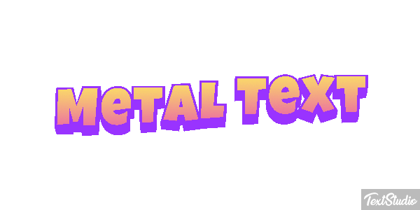 Metal Text Efeito do texto