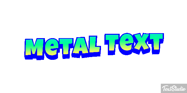 Metal Text Efeito do texto