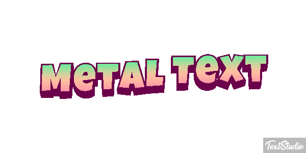 Metal Text Efeito do texto
