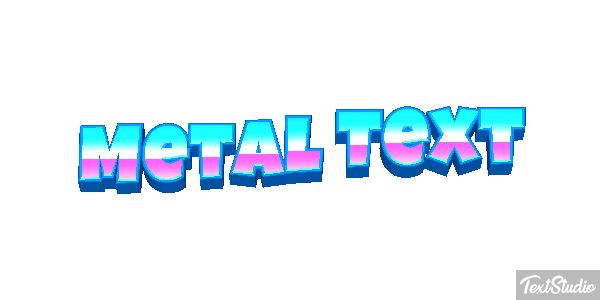 Metal Text Efeito do texto