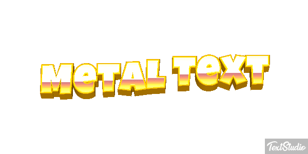 Metal Text Efeito do texto