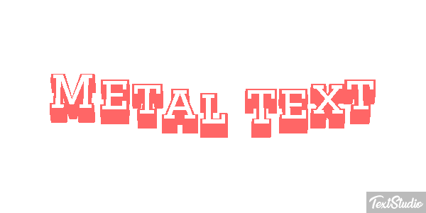 Metal Text Efeito do texto
