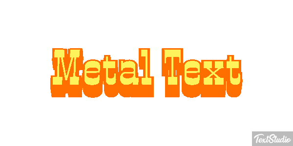 Metal Text Efeito do texto