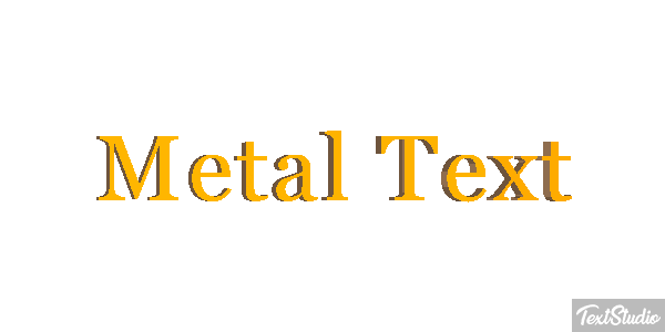Metal Text Efeito do texto