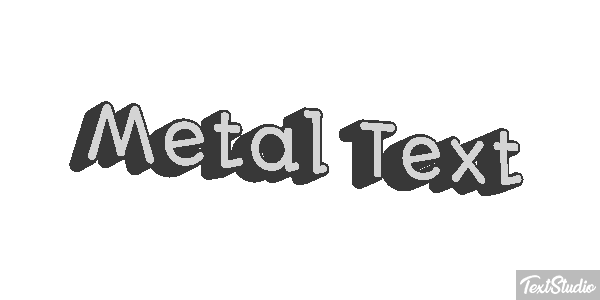 Metal Text Efeito do texto