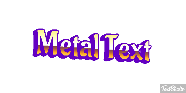 Metal Text Efeito do texto