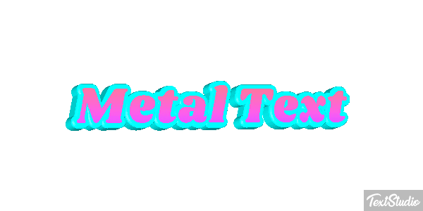 Metal Text Efeito do texto