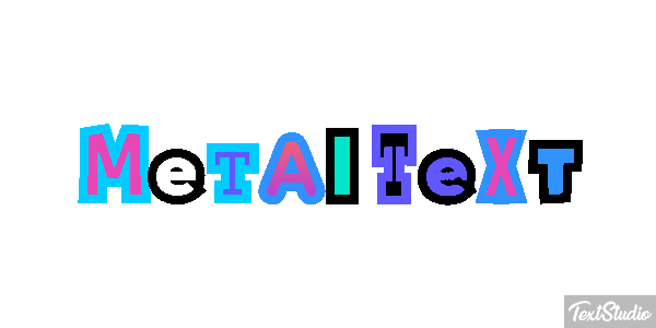 Metal Text Efeito do texto
