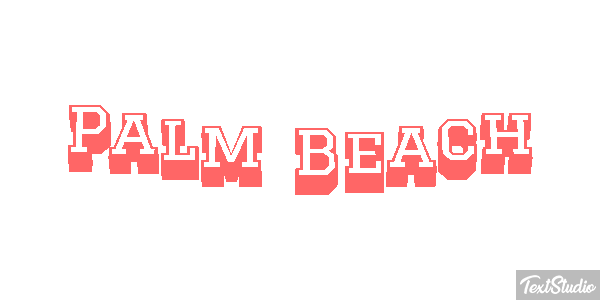 Palm Beach Efecto de texto