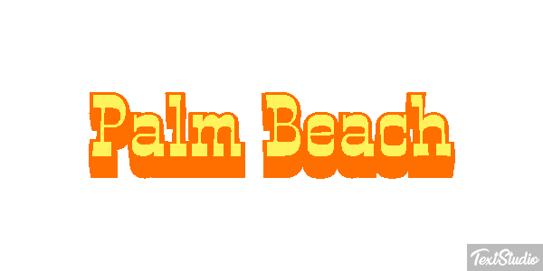 Palm Beach Efecto de texto
