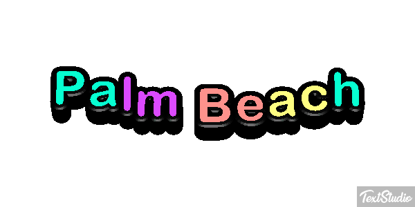 Palm Beach Efecto de texto