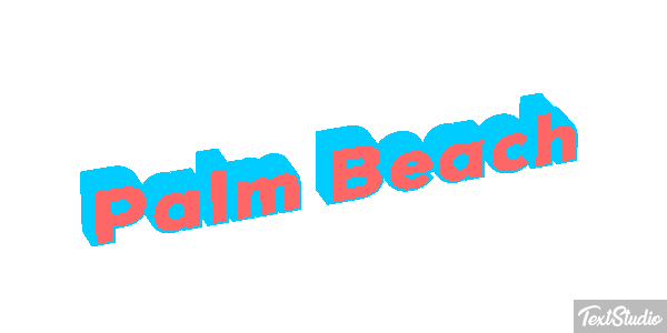 Palm Beach Efecto de texto