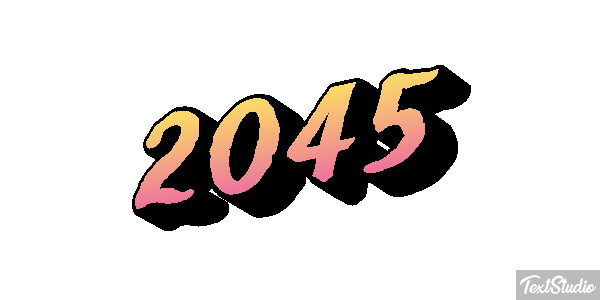 2045 Texteffekt