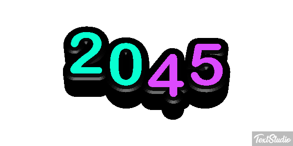 2045 Texteffekt