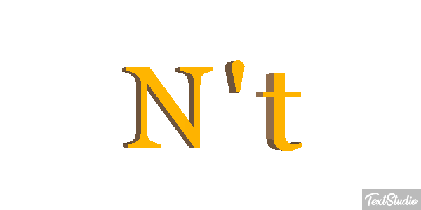 N't Text effect