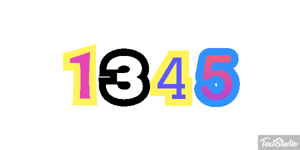 1345 Text effect