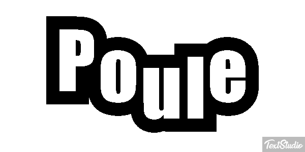 Poule Effetto testo