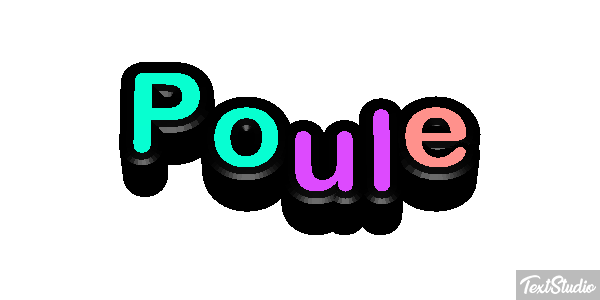 Poule Effetto testo