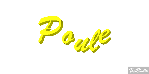 Poule Effetto testo