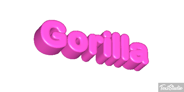 Gorilla Effet de texte