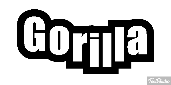 Gorilla Effet de texte