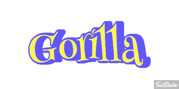 Gorilla Effet de texte