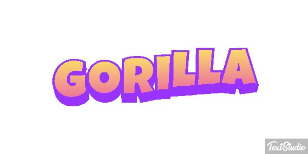 Gorilla Effet de texte