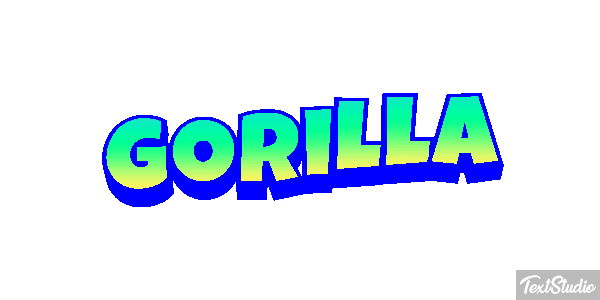 Gorilla Effet de texte