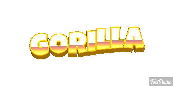 Gorilla Effet de texte