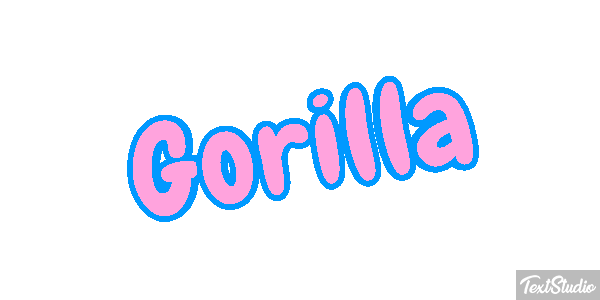 Gorilla Effet de texte