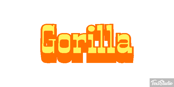 Gorilla Effet de texte