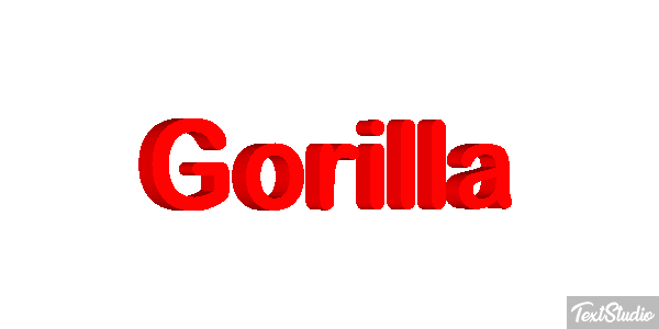 Gorilla Effet de texte