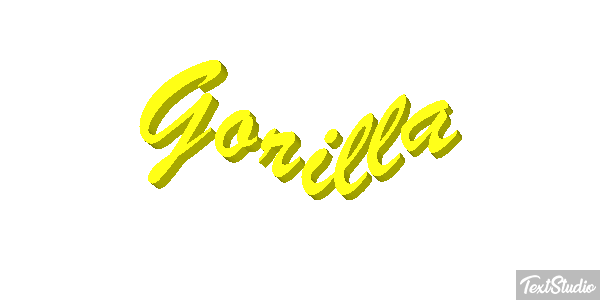 Gorilla Effet de texte